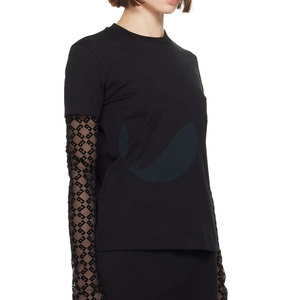 Camiseta de doble capa informal de verano para mujer más vendida, nuevo diseño cómodo con logotipo frontal, venta directa de fábrica, precio barato - Product Image 2