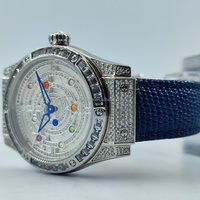 Reloj de Cuarzo para Mujer SPARKTIME, Diseño Moderno y Elegante, Correa de Cuero y Acero Inoxidable de 18 mm, Cristal de Zafiro, Esfera con Diamantes