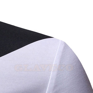 T-shirts pour hommes respirants et ajustés, en tricot uni, vêtements décontractés, couleurs personnalisées, logo, séchage rapide, coton/polyester de haute qualité - Product Image 4