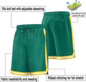 Bermudas de poliéster de secado rápido para hombre, pantalones cortos OEM de fabricante de China, cintura elástica, ropa deportiva para gimnasio, malla de algodón transpirable - Product Image 5