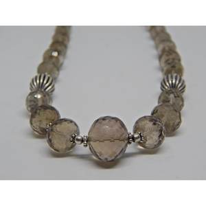 Collar de cuentas finas de Plata de Ley 925, joyería de piedras preciosas naturales de cuarzo limón ahumado brillante genuino, regalo para ella - Product Image 4