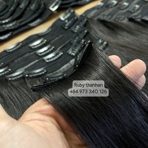 Extensions de cheveux noirs naturels 100% alignés sur les cuticules 20 pouces cheveux humains raides Thanh AN Extensions de cheveux - Product Image 3