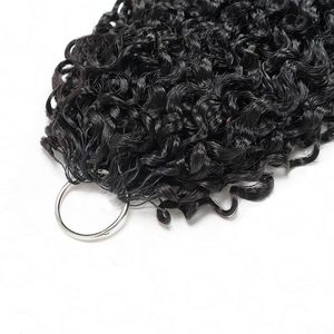 Conception de chaîne invisible de haute qualité Pré-bouclé Crochet Cheveux humains Plumes bouclées birmanes Extensions de cheveux au crochet pour femme - Product Image 1