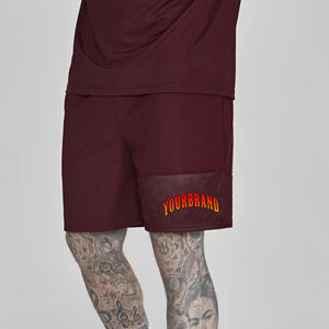 Shorts de jogging 100% coton pour hommes, couleur unie, avec poches latérales, coupe ample, respirant, style hip-hop, confortables - Product Image 1