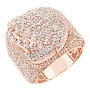 Personnalisez la conception de main de prière en argent S925 avec Moissanite ronde et baguette de diamant Bague Hip Hop pour hommes - Product Image 4