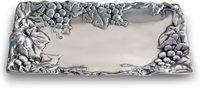 Plateau de service à pain moderne en métal poli à la main avec motif raisin Plateau en aluminium coulé au sable au prix de gros direct d'Inde