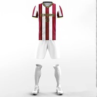 Uniforme de Fútbol Personalizado para Hombre Adulto con Colores y Logotipos Personalizados, Manga Corta, 100% Poliéster, Secado Rápido y Transpirable
