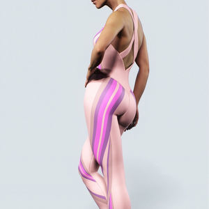 Ropa de gimnasio de alta calidad, Pelele de Yoga para mujer, Control de barriga de cintura alta, Pelele de entrenamiento de ejercicio transpirable - Product Image 4