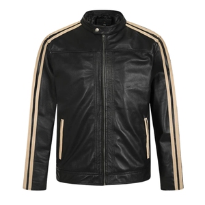 Chaqueta de Invierno de Piel de Oveja Genuina Original para Hombre, Cuello Alto, Logotipo Frontal, Último Diseño OEM, Cortavientos Elegante Personalizado de Alta Calidad - Product Image 1