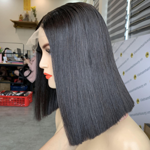 Perruque frontale et mèches de cheveux humains vierges Remy vietnamiens ultra-lisses, style ondulé soyeux, trame simple, toutes les couleurs disponibles - Product Image 1