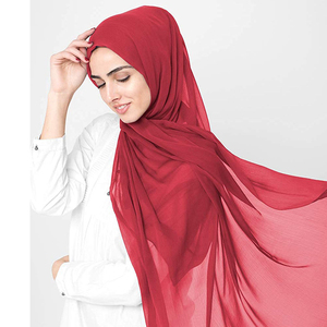 Chal Largo de Chifón Pesado, Hiyab Islámico de Alta Calidad, Bufanda Musulmana Malasia, Hiyab de Chifón Grueso y Opaco para Mujer, Transpirable, OEM - Product Image 6
