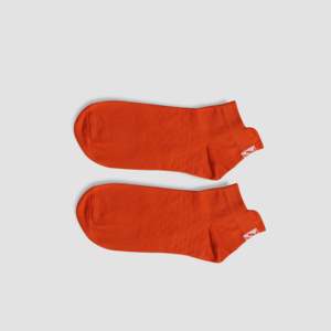 High Quality Sporty PowerCore Quarter <b>Socks</b> (Neon <b>Orange</b>) Jacquard Anti-Bacterial Diabetic Customizable Knitted Crew Ankle - Product Image 2