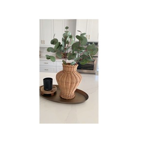 Best Selling Metal Bamboo Handmade <b>Rattan</b> Large Plant Pots <b>Planters</b> Indoor Outdoor Garden <b>Tall</b> <b>Planter</b> Pots <b>Rattan</b> Basket - Product Image 1