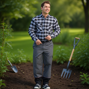 Weld <b>Shield</b> Size 54 <b>Protective</b> Trousers Grey/Black Color Garden Gloves & Gear - Product Image 3