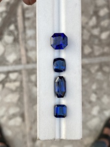 Lote de piedras preciosas de zoisita azul Natural 100% certificado, lupa limpia, forma de mezcla de 22,32 quilates, corte de tanzanita Bio Color sin calentar - Product Image 6