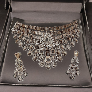 Juego de Gargantilla de montaje de diamantes elegantes Mount Ghat para mujer con montajes elegantes para bodas y compromisos Collares de diamantes - Product Image 2