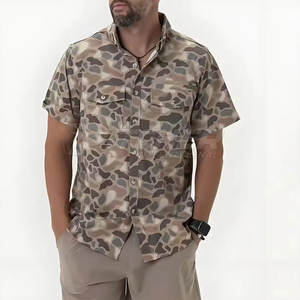 Camisa con botones de pesca para hombre Material ligero transpirable respetuoso con el medio ambiente con UPF 50 + diseñado para uso al aire libre de verano - Product Image 2
