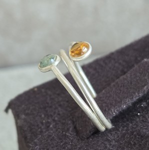 Hecho a mano 925 banda de plata ajustable boda étnica anillo de piedras preciosas de moda perfecto aniversario regalo de compromiso ámbar para fiestas - Product Image 1