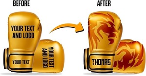 Gants de combat MMA et MuayThai de haute qualité pour entraînement professionnel Derniers gants de boxe gagnants avec logo imprimé en cuir PU - Product Image 2