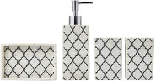 Ensemble de salle de bain quatre pièces hautement décoratif en os incrusté, design américain classique et moderne, qualité supérieure, en stock - Product Image 4