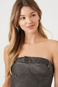 2026 Top Selling <b>Cropped</b> <b>Denim</b> Tube Top in Reasonable Priced Customized Logo Design Breathable women's <b>shirt</b> cheap price - Product Image 2