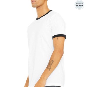 T-shirt personnalisé à col rond léger pour hommes en vrac ajoutez votre texte T-shirt personnalisé pour hommes Ringer T-shirt - Product Image 5