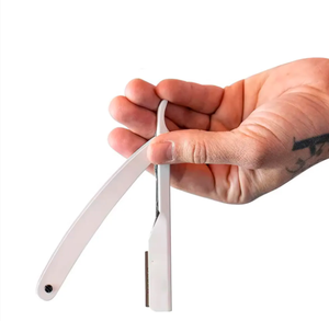 2024 meilleure vente jetable en acier inoxydable barbier rasoir couleur unie poignée pliante cheveux visage corps outil haut nouveauté poudre - Product Image 4