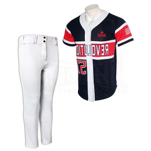 Uniforme de béisbol de poliéster transpirable Uniforme de Béisbol Juvenil Uniforme de béisbol de impresión por sublimación de buena calidad - Product Image 6
