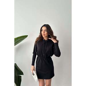 Robe de sport en sweat-shirt noir - Noir - Product Image 3