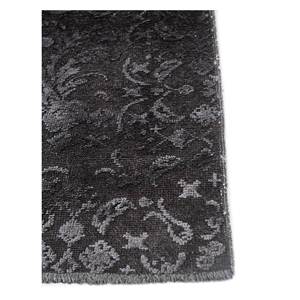 Alfombra Rectangular Azalea Floral y Abstracta de Lana y Seda Anudada a Mano Pae-6121 para Dormitorio y Pasillo, Modelo para Sala de Estar, Gris y Negro - Product Image 4