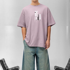 Logo personnalisé demi-manches hommes surdimensionné T-SHIRT Foi et flore hommes surdimensionné imprimé T-Shirt tissu Streetwear Style coupe régulière - Product Image 3