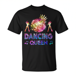 T-shirt vintage anni '70 con palla da discoteca per donna, Dancing Queen, Dance Mom - T-shirt promozionale in stile vintage - Product Image 2