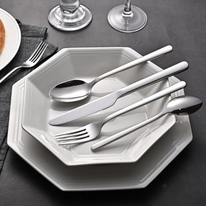 Ensemble de couverts de luxe en acier inoxydable couverts modernes pour la maison, le restaurant et le mariage. - Product Image 3