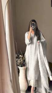 Tenue spéciale d'été Salwar Kameez avec Dupatta pour femmes, costume Sharara, haut-palazzo, costume indien ethnique pakistanais de l'Aïd - Product Image 5