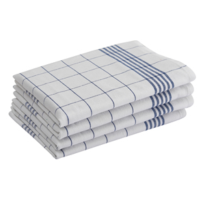 Chiffons de nettoyage de cuisine en coton recyclé avec motif à carreaux carrés tissés pour les serviettes de cuisine à usage domestique - Product Image 5