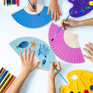 Abanico <span class=keywords><strong>de</strong></span> Papel <span class=keywords><strong>de</strong></span> Bambú Personalizado para Regalos <span class=keywords><strong>de</strong></span> Boda, Día <span class=keywords><strong>de</strong></span> los Inocentes y Año Nuevo, Abanico Plegable Reutilizable para Niños - Product Image 6