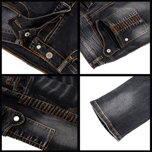 CE Armors กางเกงยีนส์สำหรับผู้ชาย, กางเกงยีนส์ขี่รถจักรยานยนต์พร้อมกางเกงบุนวมอุปกรณ์ขี่มอเตอร์ครอสตามสั่ง - Product Image 3