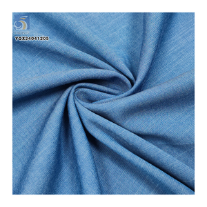 Haute qualité 32*32 3oz 65% <span class=keywords><strong>coton</strong></span> 33% Polyester 2% <span class=keywords><strong>élasthanne</strong></span> matériel Denim <span class=keywords><strong>tissu</strong></span> uni tissé Stretch Denim <span class=keywords><strong>tissu</strong></span> - Product Image 5