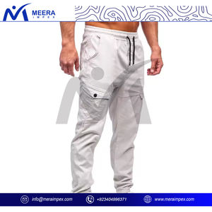 Pantalones Cargo de lona rectos de moda para hombre para todas las estaciones, cómodas aventuras al aire libre con costuras duraderas - Product Image 3