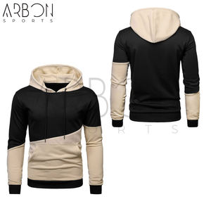 En contraste personalizado Color Último estilo Producto Mejor calidad Manga larga Hombres Ropa informal Mejor precio Jersey sólido Sudadera con capucha para hombre - Product Image 3
