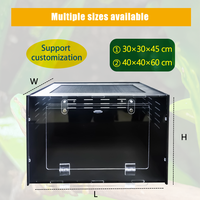 En gros, Boîte d'élevage plate en acrylique/PVC pour reptiles, économique en frais de transport, pour la reproduction de Géco Crêté Arborescent, reptiles et amphibiens