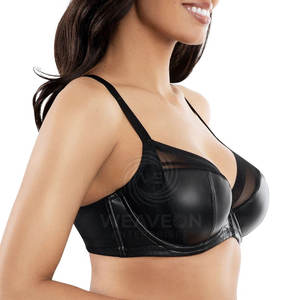 Soutien-gorge en dentelle tissée en cuir pour femmes, respirant, ajustable, style sexy, sans armatures, soutien pour les soirées en boîte de nuit, les festivals, le streetwear - Product Image 6