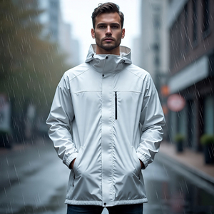 Men's Lightweight Zipper Windbreaker Jacket Soft Outdoor Hiking Winter Rain <b>Coat</b> Streetwear Mountain Long Jacket <b>Coat</b> Men - Product Image 3