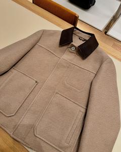 Chaqueta cortavientos Softshell para exteriores de estilo deportivo para hombre al por mayor 2025 100% poliéster impermeable fino cuello levantado lona - Product Image 5