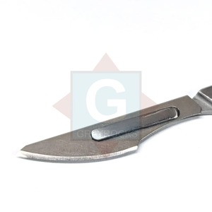 Lame de scalpel stérilisée par source d'alimentation manuelle de poignée de scalpel chirurgical d'acier inoxydable - Product Image 3