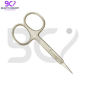 Venta al por mayor de acero inoxidable hoja curva tijeras de pedicura punta afilada manicura de uñas y cutícula removedor de piel muerta - Product Image 2