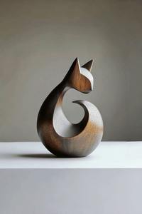 Decorative wooden sculpture perfect for interior design enthusiasts looking for rustic <b>charm</b> and natural artistic craftsmanship - Product Image 6