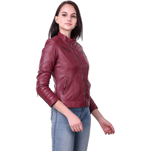 Chaquetas de Cuero para Mujer, Invierno, Manga Larga, PU 2026, Alta Calidad, Logotipo Personalizado, Servicio OEM, Diseño - Product Image 4