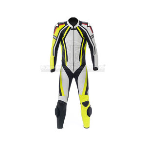 Combinaison de moto en cuir sur mesure avec genoux renforcés et combinaison de moto en cuir prête à l'emploi - Product Image 6