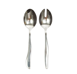 Nouveau design de couverts en acier Look moderne Nouveau serveur de salade en métal servant des légumes Meilleure vente Serveur de salade en miroir - Product Image 3